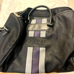 Coach Duffel Bag with varsity stripe